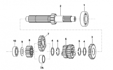 Kugellager Primärwelle 4-Takt 2RS1/C3