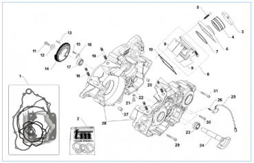 Kit Wellendichtringe Motor 250/300 2S e.s. ab MY2019