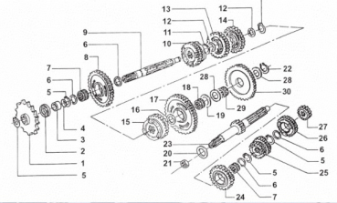 Seegerring Getriebe 20