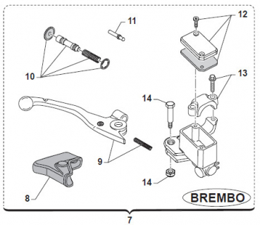 Reparatur-Kit für Brembo Bremspumpe vorne