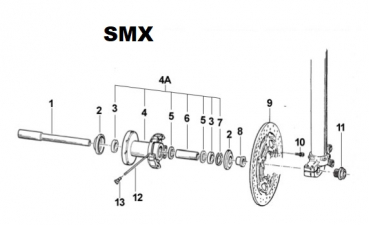 Preview: Speiche SMX 4.0/3.5/4.0 x 173
