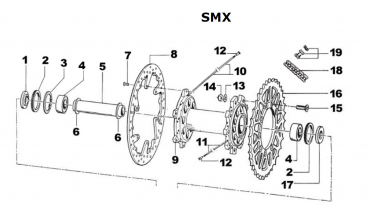 Speiche SMX 4.0/3.5/4.0 x 173