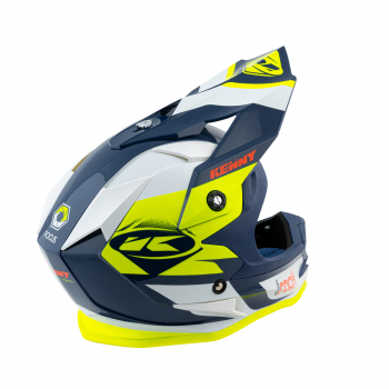 Kenny Track KID Helm navy-neongelb