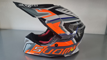 Suomy MR Jump 2.0 Off-Road-Helm FLAGSHIP Grau/Schwarz/Rot ECE 22.06
