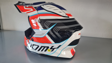 Preview: Suomy MR Jump 2.0 Off-Road-Helm FLAGSHIP Weiß/Blau/Rot ECE 22.06