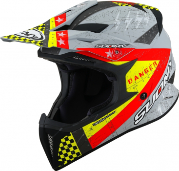 Suomy X-WING Off-Road-Helm JETFIGHTER matt rot