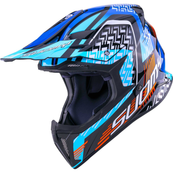 Preview: Suomy X-WING Off-Road-Helm MOTLEY blau/schwarz