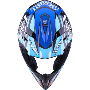 Preview: Suomy X-WING Off-Road-Helm MOTLEY blau/schwarz