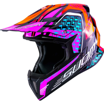 Suomy X-WING Off-Road-Helm MOTLEY rot/purple
