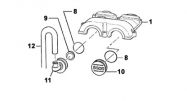 O-Ring Ventildeckel-Abdeckung seitlich