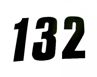 Startnummern Racing 17cm schwarz