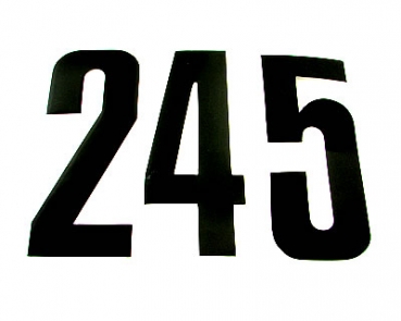 Startnummern Standard 20cm schwarz