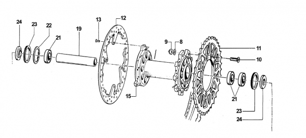 Wellendichtring Hinterrad Modell 2005 - 2014 Großrad