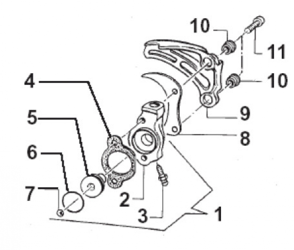 Dichtung Kupplungsnehmer 85 bis 144ccm