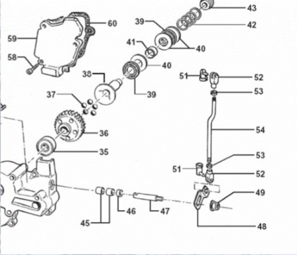 Hebel Auslass-Steuerung 125 - 300cc ab 1994