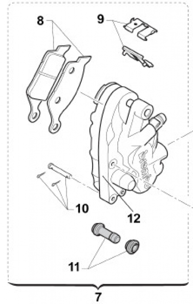 Sicherungsbolzen Bremsbeläge vorne Brembo