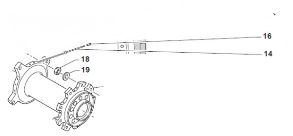 Speiche Hinterrad, Bremsscheibenseite 204 mm