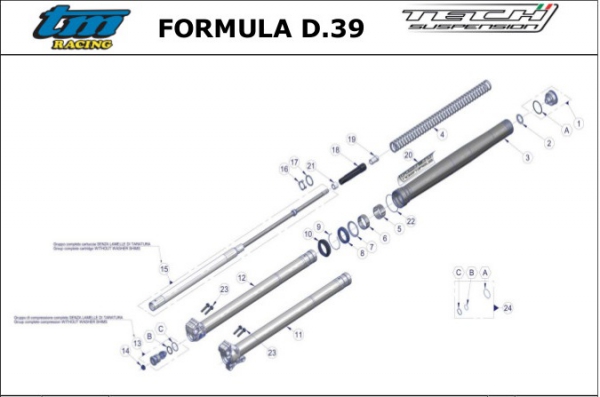 Gabelsimmerring Formula 39 MX 85 Junior