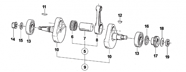 Kugellager Kurbelwelle 4 Takt 400/450cc