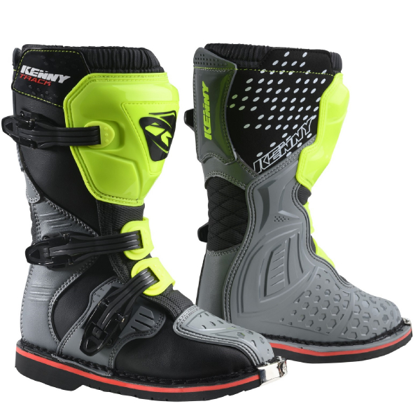 Kenny Track JUNIOR Stiefel grau-neongelb