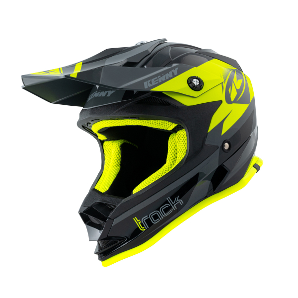 Kenny Track KID Helm schwarz-neongelb