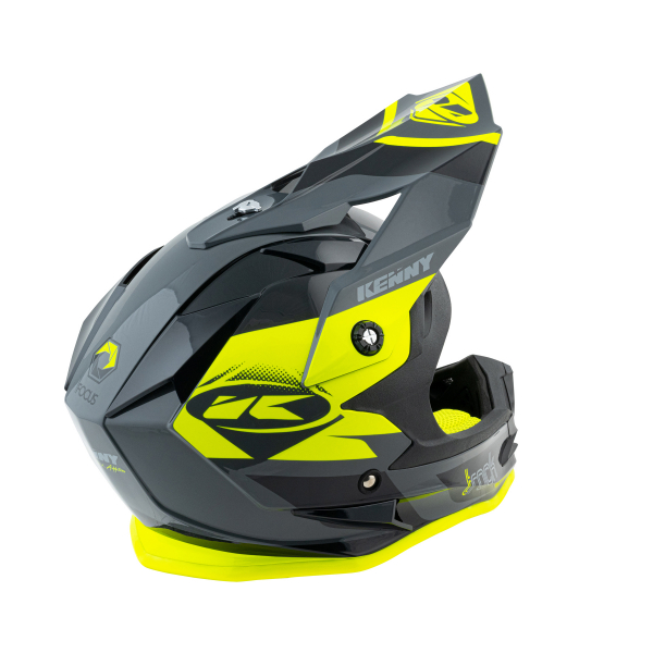 Kenny Track KID Helm schwarz-neongelb