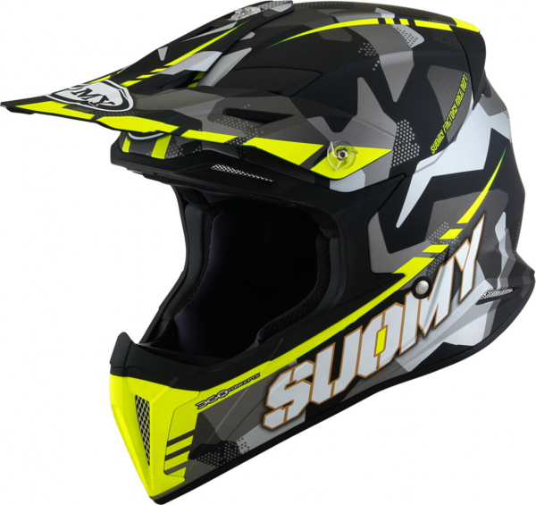 Suomy X-WING Off-Road-Helm CAMOUFLAGER matt neon-gelb