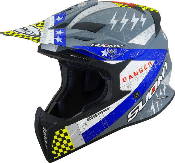 Suomy X-WING Off-Road-Helm JETFIGHTER matt blau
