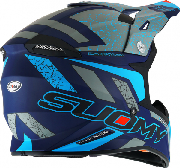 Suomy X-WING Off-Road-Helm REEL matt neon-blau