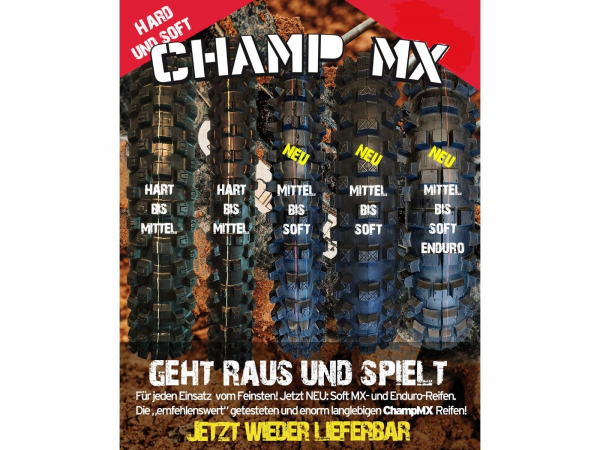 Champ MX Motocross-Reifen 80/100-21 Midhard