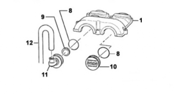 O-Ring Ventildeckel-Abdeckung seitlich